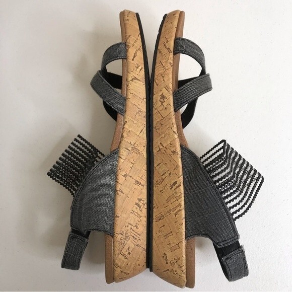 Skechers Cali Beverlee High Tea Wedge Heel Slingback Slide Black Women's Size 9 - Picture 7 of 14